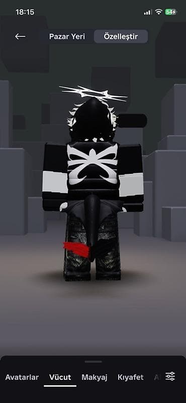 soba temiri: Roblox avatar dizaynı – qara-ağ temalı, tam paket - Platforma: Roblox — 2