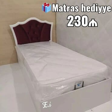 tək carpayilar: Yeni, Təknəfərlik çarpayı, Bazalı, Matras ilə, Siyirməsiz, Azərbaycan — 1