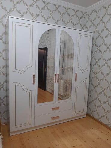 Yeni, Açılan, 4 qapılı Düz dolab, Qarderob, paltar dolabı, Azərbaycan
