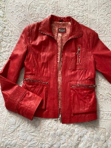 женские кожаные косухи: Qirmizi quzu dərisi gödekçə — 1