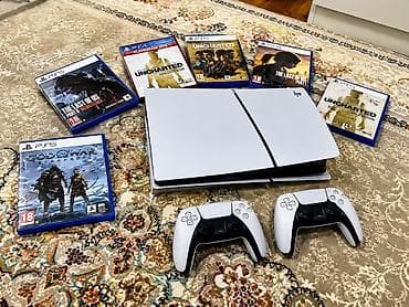 gta sa dvd: 🎮 PlayStation 5 Slim 1TB Diskli Versiya – Tam Komplekt Satılır — 6