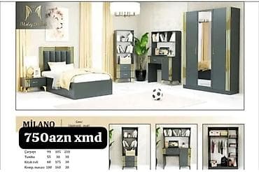 usag ucun: MILANO gənc otağı mebel dəsti Rəng: antrasit, mat Stil: müasir — 1