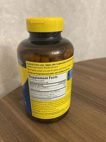 qarin ve bel piylerini eritmek: Nature Made® Glucosamine Chondroitin with MSM (широко известный как — 2