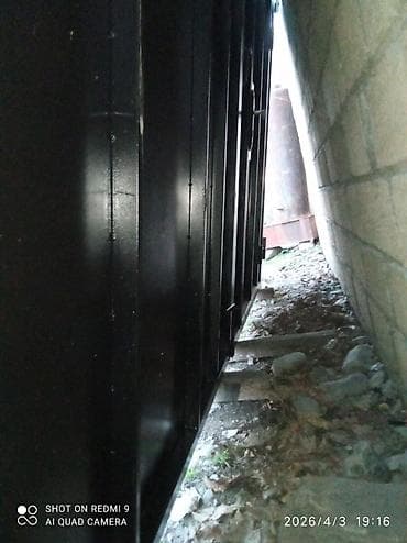 qapi darvaza: İşlənmiş Dəmir Həyət darvazası, Yana açılan, Mexaniki, Qapı ilə, rəng - Qara, Kredit yoxdur, Ödənişli çatdırılma — 4