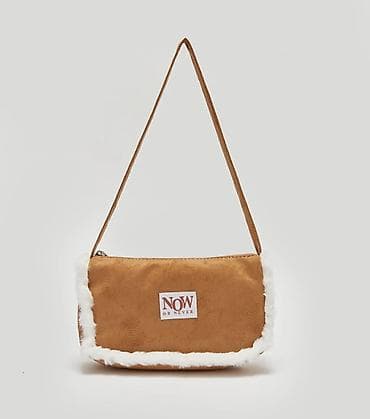 Сумки: Qadın çiyin çantası – “NOW OR NEVER” loqolu - Model: baguette/çiyin — 1