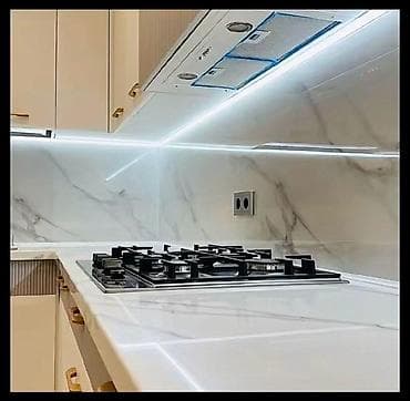 merbex mebeli: Mətbəx mebeli dəsti – müasir “L” planlaşdırma - Dizayn: ağ və açıq — 6