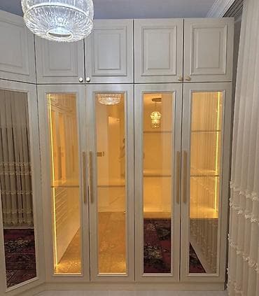 uzun: Künc yerləşimli, klassik üslubda qarderob sistemi - L‑şəkilli dizayn — 5