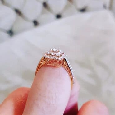 tək qaş: Nişan, Üzük, Sarı qızıl, 585 Əyar — 7