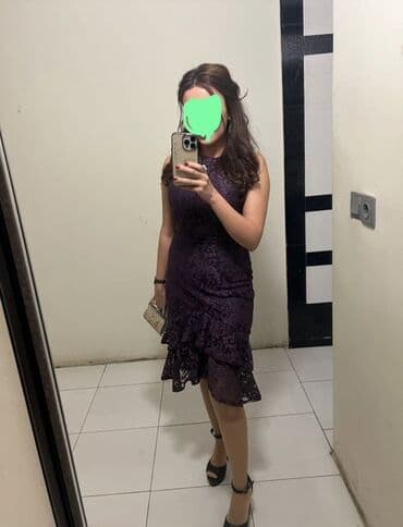 Qadın geyimləri: Qadın gecə/libas - Rəng: tünd bənövşəyi (şərab tonlarında) - Model — 2