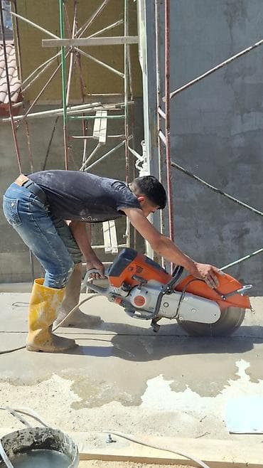 malyar isleri: Beton kəsmə xidməti Peşəkar avadanlıqla (STIHL benzinli kəsici, su — 1