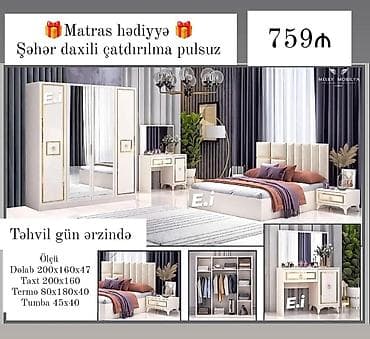 Yataq dəstleri / Yataq otağı mebeli 💥 ✔️Rəng seçimi var ✔️ Şəhər lalafo.az -da Yataq dəstleri / Yataq otağı mebeli 💥 ✔️Rəng seçimi var ✔️ Şəhər