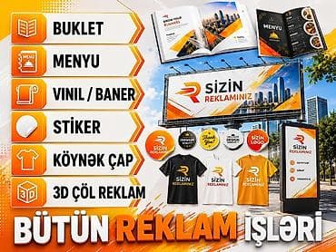 • Buklet • Flayer • Diklet • Menyu • Stiker • Yelkən Bayraq • Roll up lalafo.az -da • Buklet • Flayer • Diklet • Menyu • Stiker • Yelkən Bayraq • Roll up