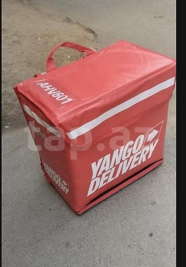 Yango Delivery termobağı (çatdırılma çantası) - Rəng: qırmızı — 2