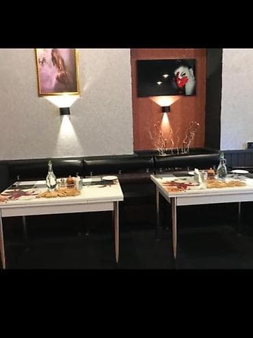 kafe ucun mebel: Kafe/restoran üçün dekorativ yemək masaları - Ölçü: təxmini 120×70 sm — 1
