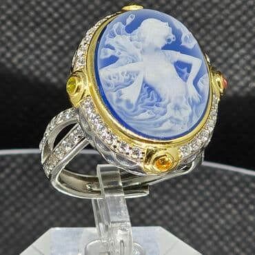 tək qaş qızıl uzuklər: Üzük, Ağ qızıl, Brilyant — 1