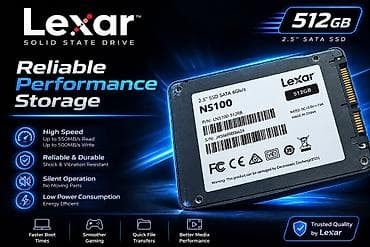 macbook 2 el: Lexar NS100 SSD – 512 GB - Form-faktor: 2.5" - İnterfeys: SATA III 6 — 2