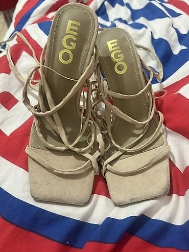 emelie тональный крем производитель: EGO brend qadın sandal - Rəng: bej/nude - Üst material: zərif süet — 1