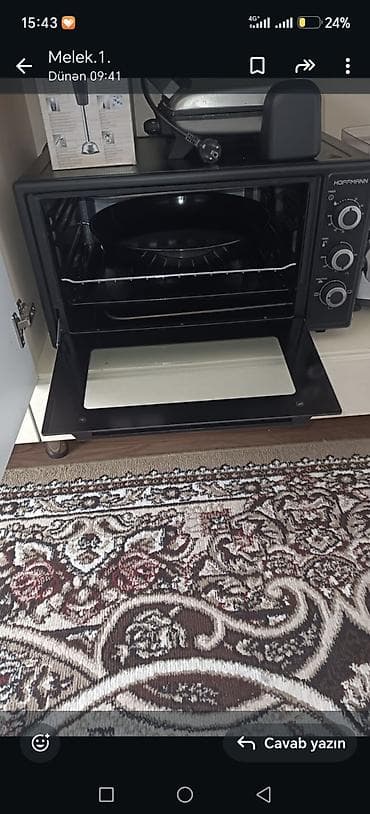 Hoffmann elektrik sobası – kompakt, stolüstü model. Xüsusiyyətlər: - — 2
