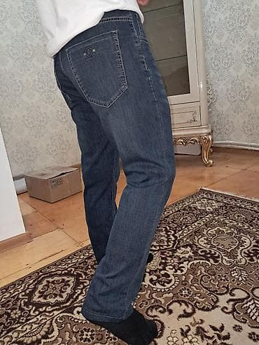 cins pencek: Kişi cins şalvarı - Rəng: tünd mavi/indigo, yüngül “washed” effektli — 3