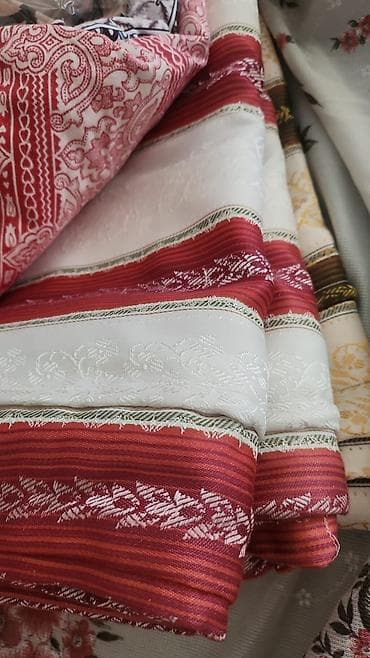 parca satisi: Zolaqlı dekorativ parça dəsti - Material: sıx toxunmuş, atlas — 1