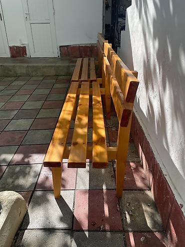 taxta skameykalar: Taxta bağ skamyası qiymet 80manat razilasma yolu ile her 2si - — 3