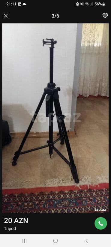 adam tərəzisi: Foto/video çəkilişləri üçün tripod - Material: yüngül və möhkəm metal — 2
