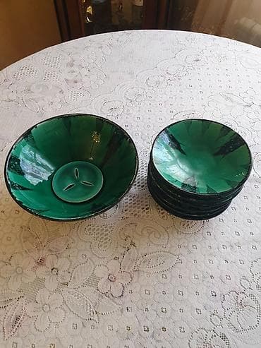 Nahar dəsti, rəng - Yaşıl, Keramika, 6 nəfərlik — 2