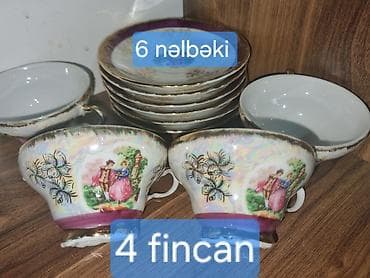 Çay dəsti, rəng - Ağ, Farfor, 6 nəfərlik, Yaponiya — 1