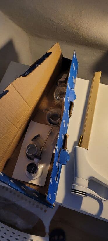 Hamam üçün aksessuarlar: Grohe smesitel. Almaniya istehsali orijinal. Ag rengli. Istifada — 4