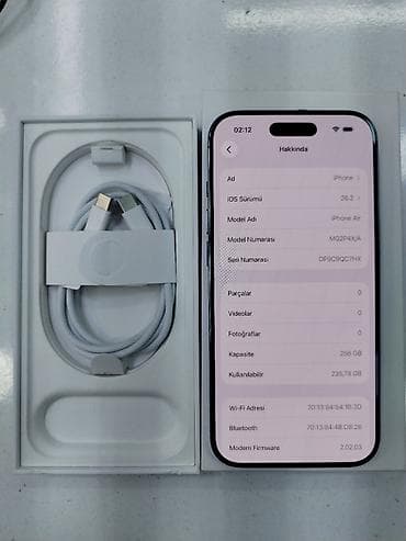 2 nci el telefon: IPhone Air, 256 GB, Sierra Blue, Zəmanət, Simsiz şarj, Face ID — 3