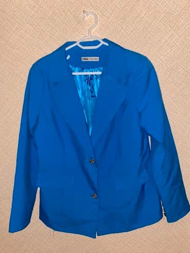 cins pencekler: ZARA qadın blezeri - Rəng: parlaq mavi (electric blue) - Model — 2