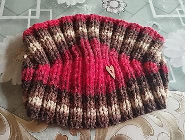 etir parfum: Qışlıq əl işi dəst – toxunma şapka və boyunluq - Model: 2 parçalı — 2