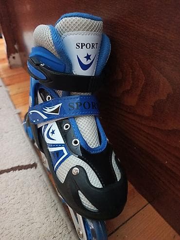İnline təkərli konkis (roller skates) – mavi/gümüş dizayn31-34 ölcu - — 3