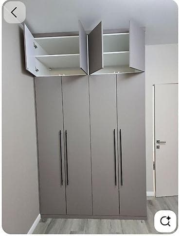 dolab ucuz: Yeni, 4 qapılı, Boz, Açılan, Düz dolab — 1