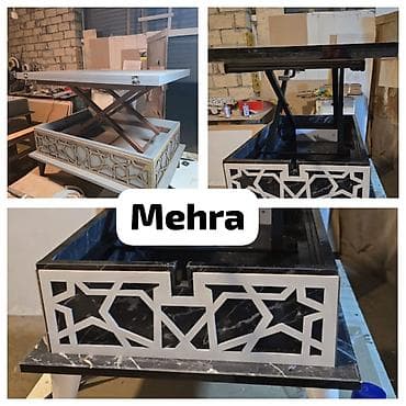 Mebel: Jurnal masası, Transformer, Mərmər, Oval masa — 1