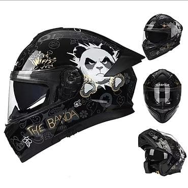 debilqe satisi: Moto dəbilqə – “THE PANDA” dizaynı - Tip: Tam üzlü/flip-up (çənə — 1