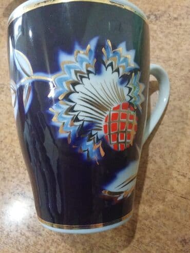 icki: Fincanlar, rəng - Göy, Keramika, 1 əd — 1