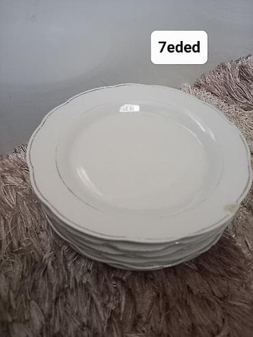 servis destleri: Nahar dəsti, rəng - Ağ, Keramika — 7