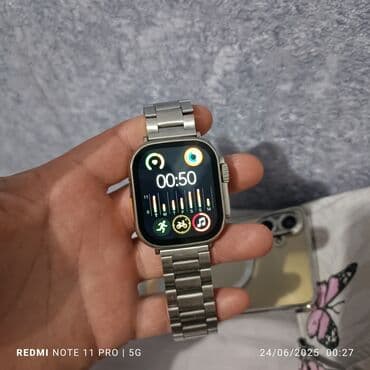 İşlənmiş, Smart saat, Sensor ekran, rəng - Ağ