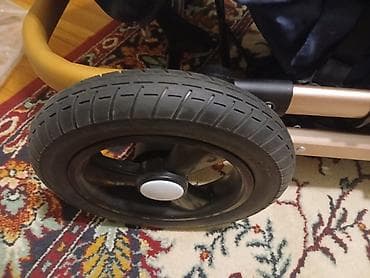 Uşaq arabası – yüngül alüminium çərçivə, mavi tekstil - Çərçivə