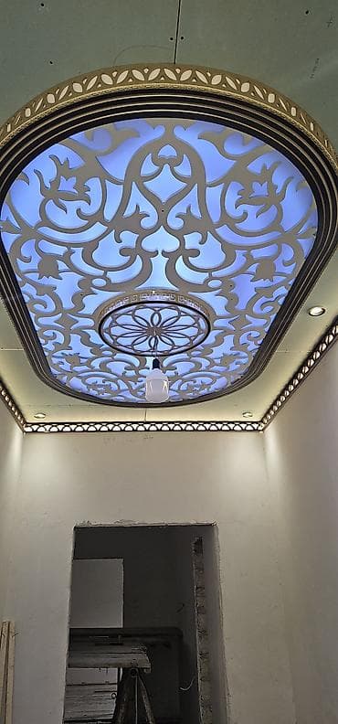 MDF naqışlı dekorativ interyer həlləri – qapı və tavan panelləri - — 3