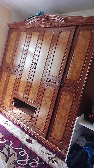 penal şkaf: 6 qapı, Siyirməli, Qəhvəyi, Taxta, Açılan, Düz dolab — 3