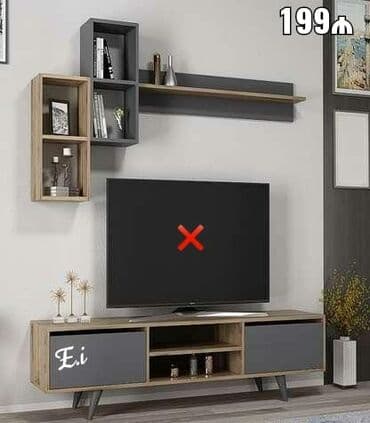 тумба под телевизор в баку: Новый, Прямой ТВ стенд, С полками, Ламинат, Азербайджан — 4