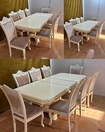 ev stolu: Masa dəsti satılır 550₼. 8 oturcağı var. Açılır. Ünvan Müşfiq. Sevil1 — 1