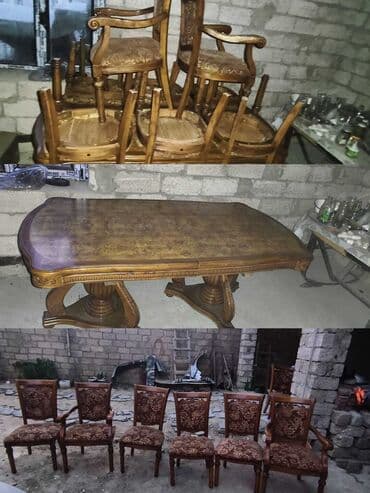 гостинные столы и стулья: Классический стол, Раскладной, Дерево, Овальный стол — 1