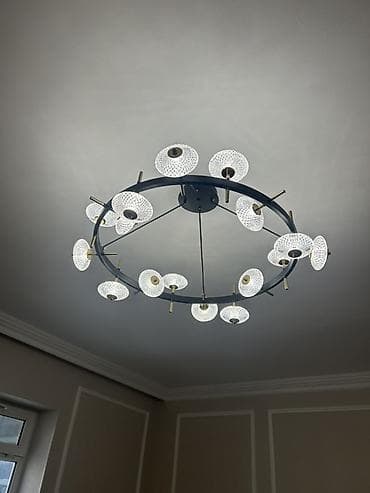parda tul: Çılçıraq, 10 və daha çox lampa — 1