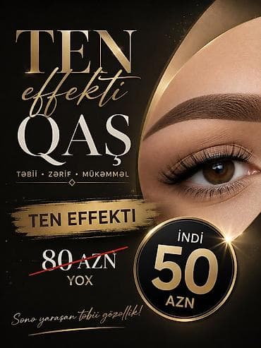 Ten effekti qaş xidməti - Təbii, zərif və mükəmməl görünüş - Dərinin