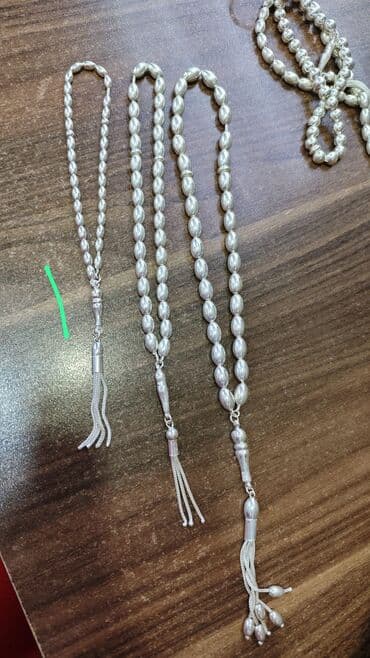 kehraba tesbeh: Gümüş təsbeh kolleksiyası.qiymet 100 m.dan baslayir - Material: gümüş — 5