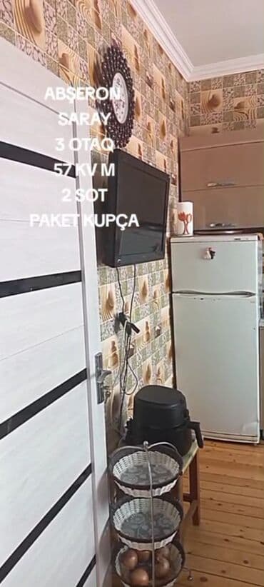babək prospektində satılan evlər: 3 otaqlı, 57 kv. m, Kredit yoxdur, Orta təmir — 13