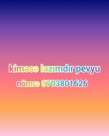 Pevyu (PVC) materialı ilə bağlı xidmət/təklif. - Məqsəd: PVC